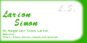 larion simon business card